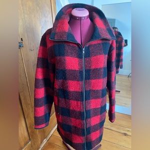 ROOTS Buffalo Plaid Zip Up Jacket - S